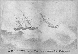 HMS Dido in a gale from Aukland to Wellington - George Rebbecks picture